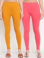 TAG 7 Women Pack of 2 Solid Ankle Length Leggings | Grocsy