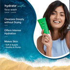 Aqualogica Hydrate+ Smoothie Face Wash with Coconut Water & Hyaluronic Acid | Grocsy