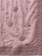 kasee Floral Embroidered Sequinned Organza Saree | Grocsy