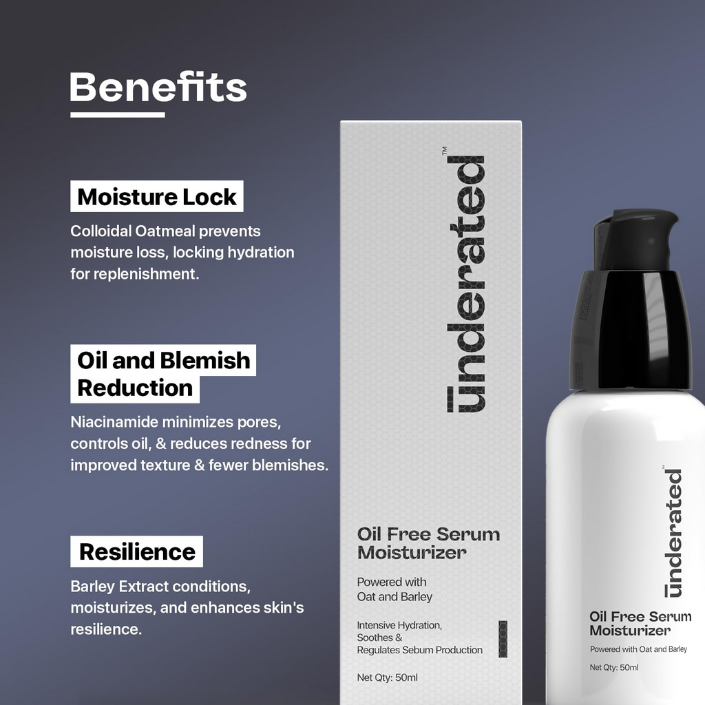 Underated Oil Free Serum Moisturiser | Grocsy