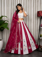 Lehenga Mart White Designer Navratri Lehenga Choli for Women | Grocsy