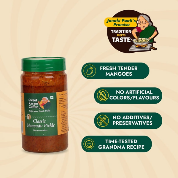 Sweet Karam Coffee Classic Maavadu Pickle | Grocsy