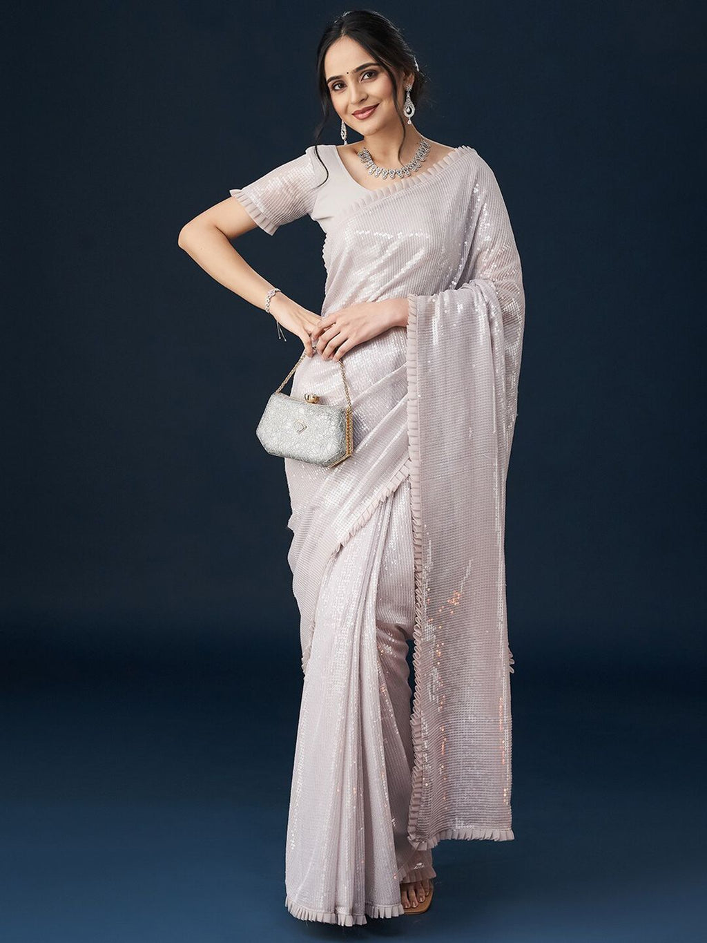 kasee Sequinned Embellished Saree | Grocsy
