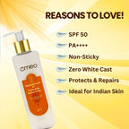 Omeo Sunscreen With Sandalwood, Turmeric, Papaya & Licorice Extract | Grocsy