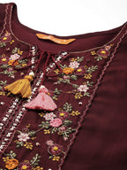 Indo Era Women Floral Embroidered Regular Sequinned Kurta with Trousers & With Dupatta | Grocsy