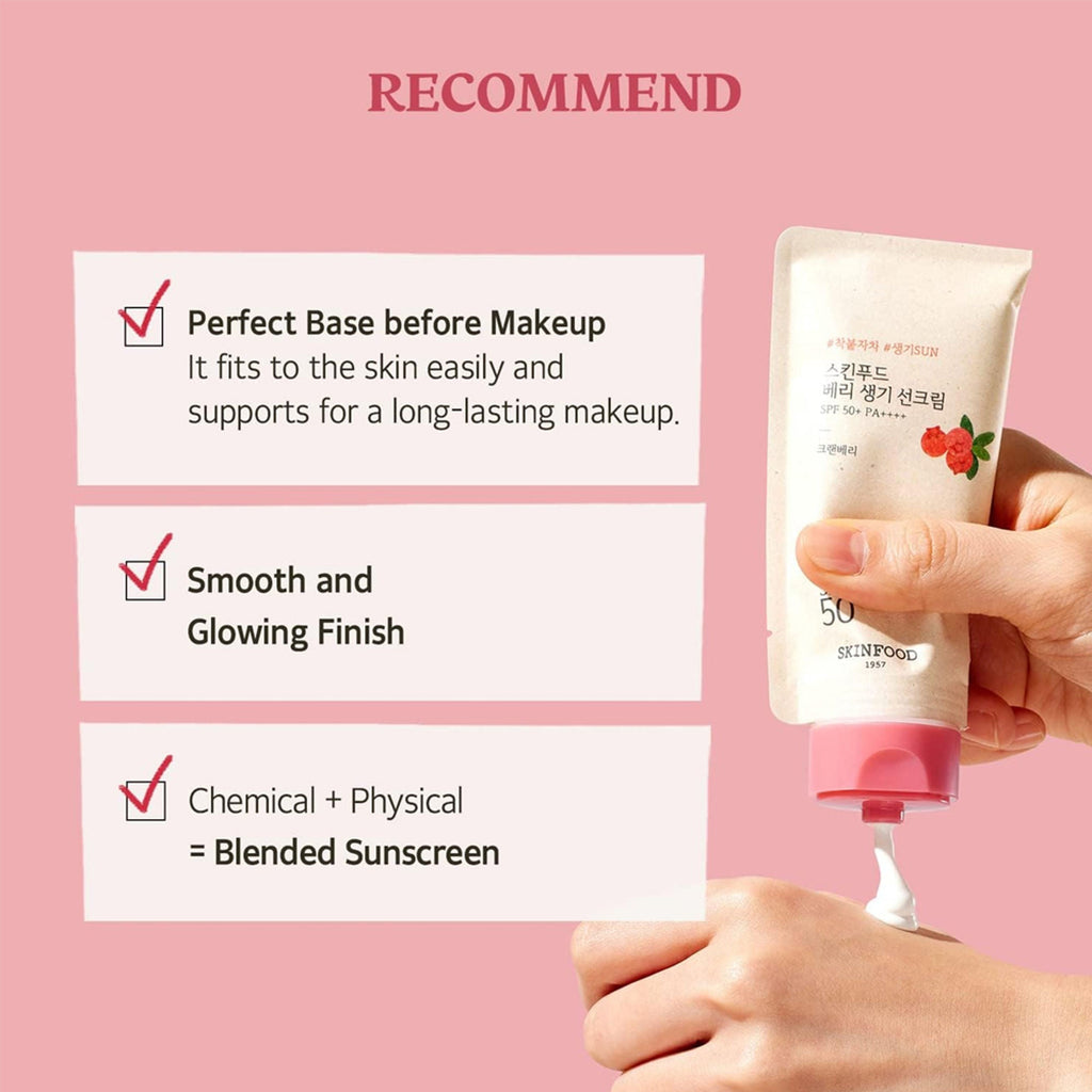 Skinfood Berry Glowing Sun Cream SPF 50+ PA++++ | Grocsy
