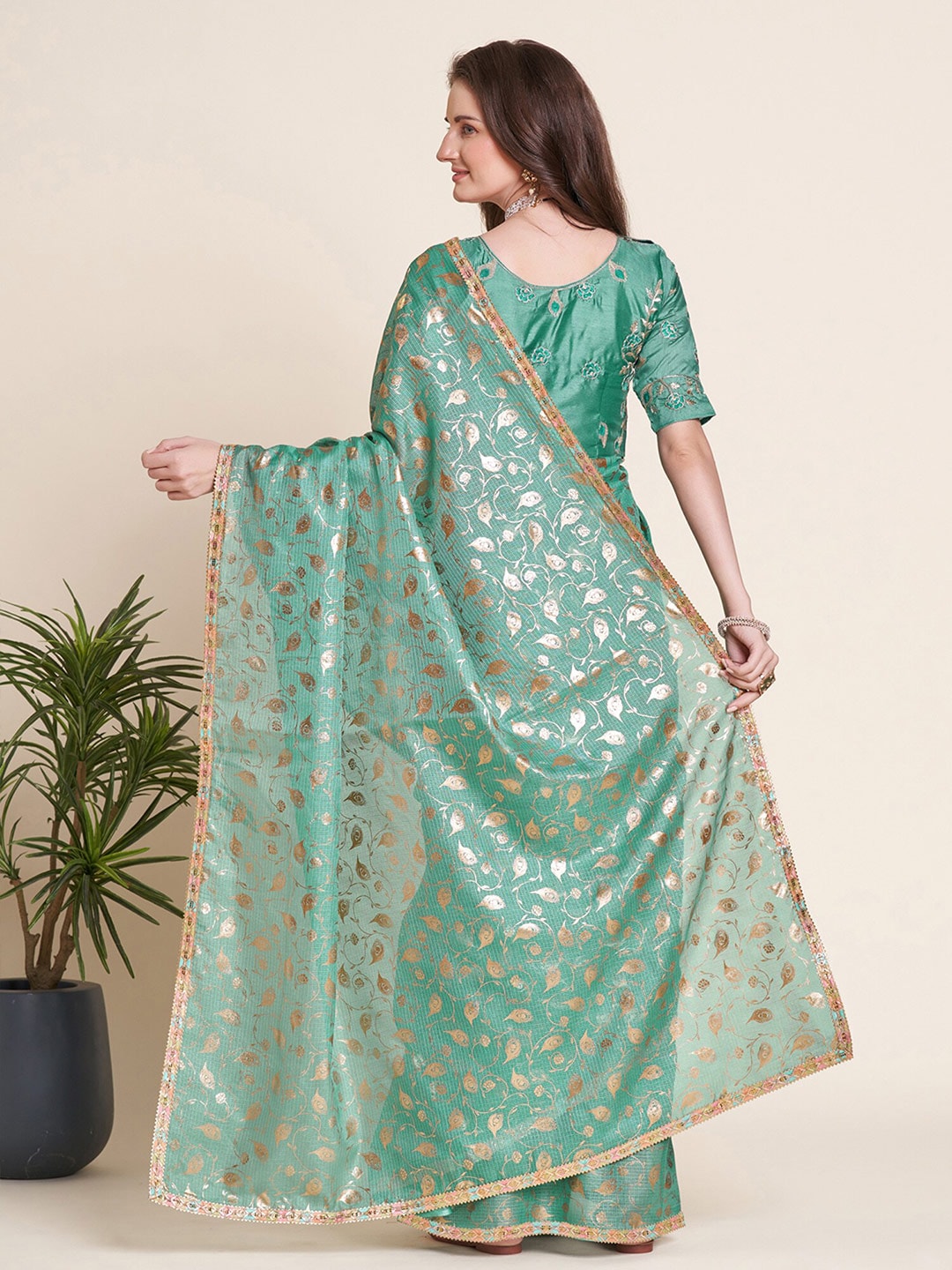 Saree Mall Floral Printed Sarees | Grocsy