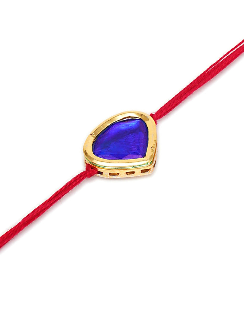 Designer kundan Rakhi - Ruby Raang | Grocsy