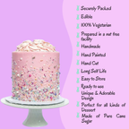 Confect Bunny Sprinkles |  Orange, Silver and Sky Blue, Red Sprinkles Pack of 5 (EAST 9) - 100Gms | Grocsy