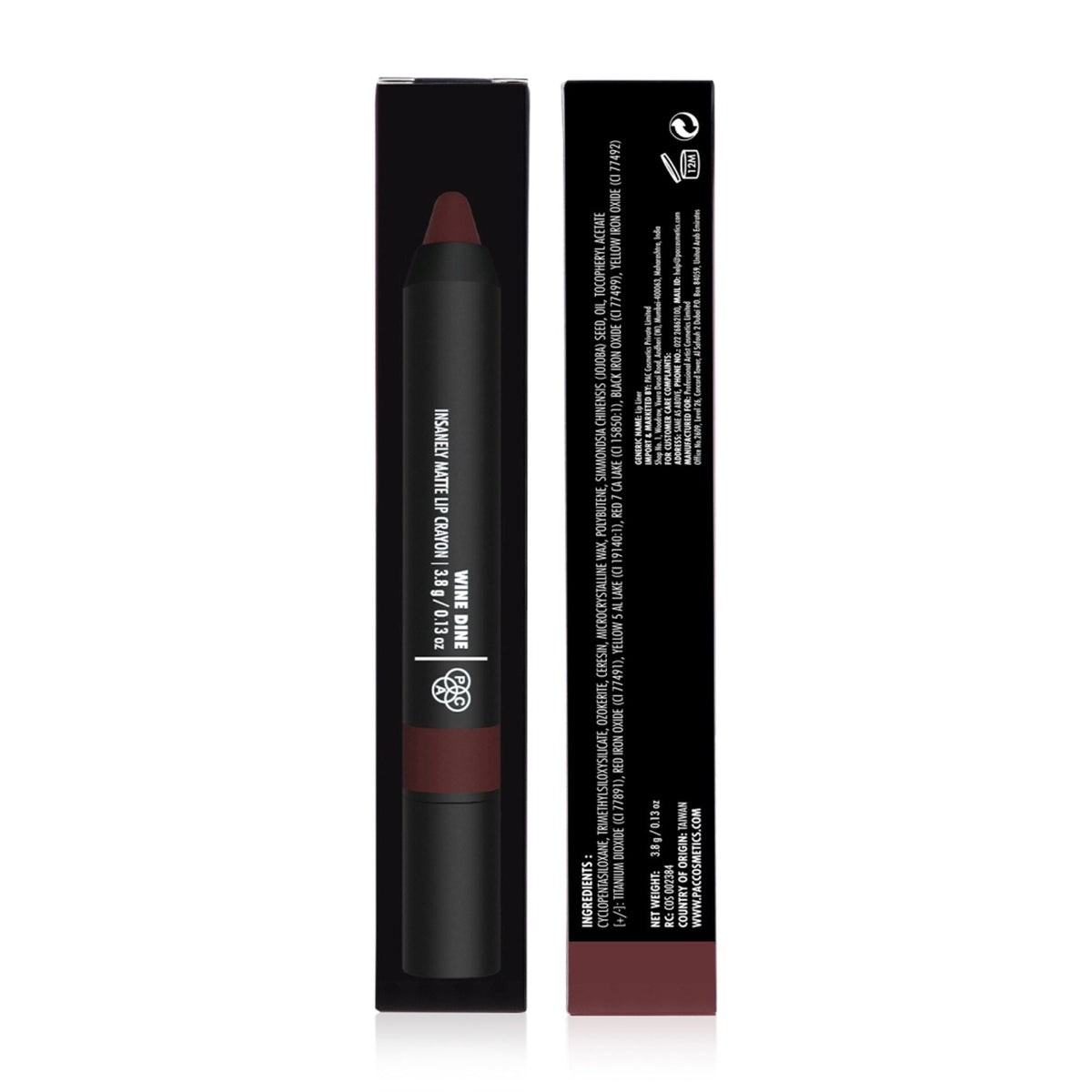 PAC Studio Insanely Matte Lip Crayon - Wine Dine | Grocsy