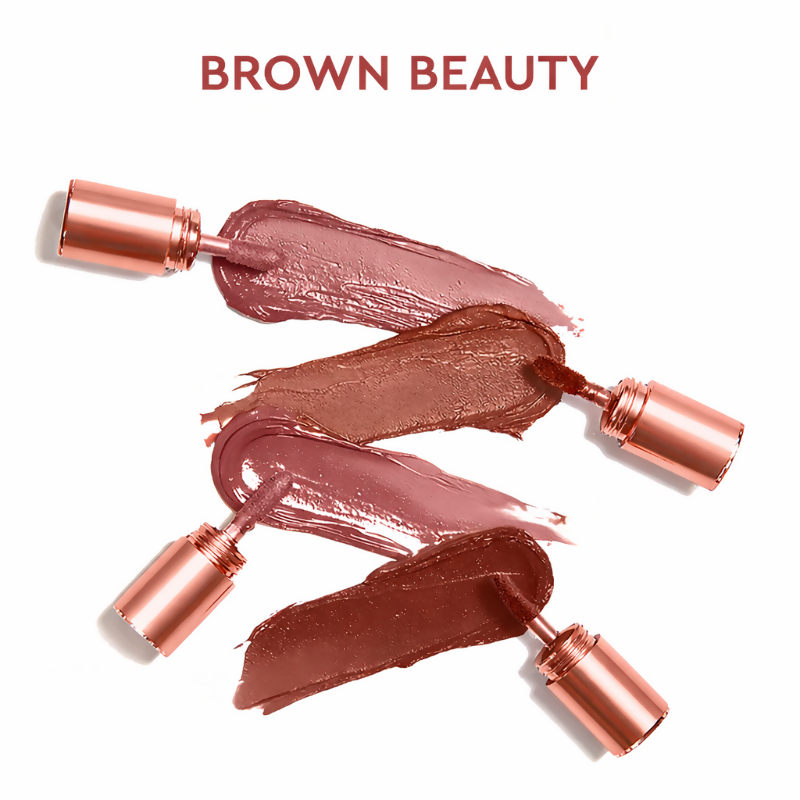 BOBI 4 in1 Lip Kiss Stacker Brown Beauty Liquid Lipstick | Grocsy