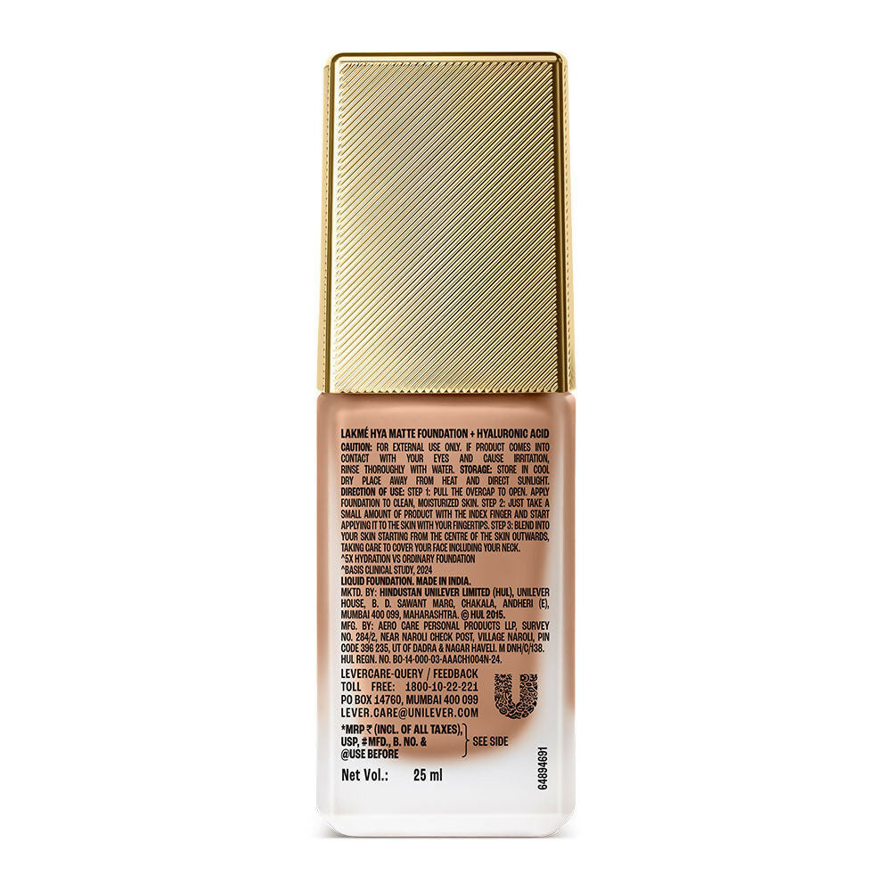 Lakme 9 To 5 Hya Matte Foundation + Hyaluronic Acid - Neutral Honey | Grocsy