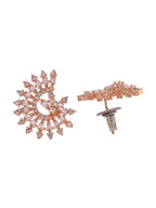 Shoshaa Rose Gold Contemporary Studs Earrings