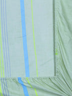 Home Sizzler Green & Blue Floral 210 TC Queen Bedsheet with 2 Pillow Covers | Grocsy