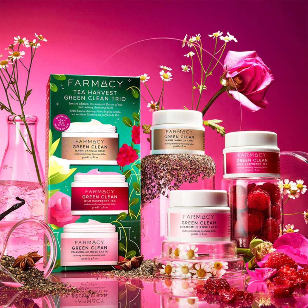 Farmacy Beauty Grean Clean Tea Harvest Trio | Grocsy