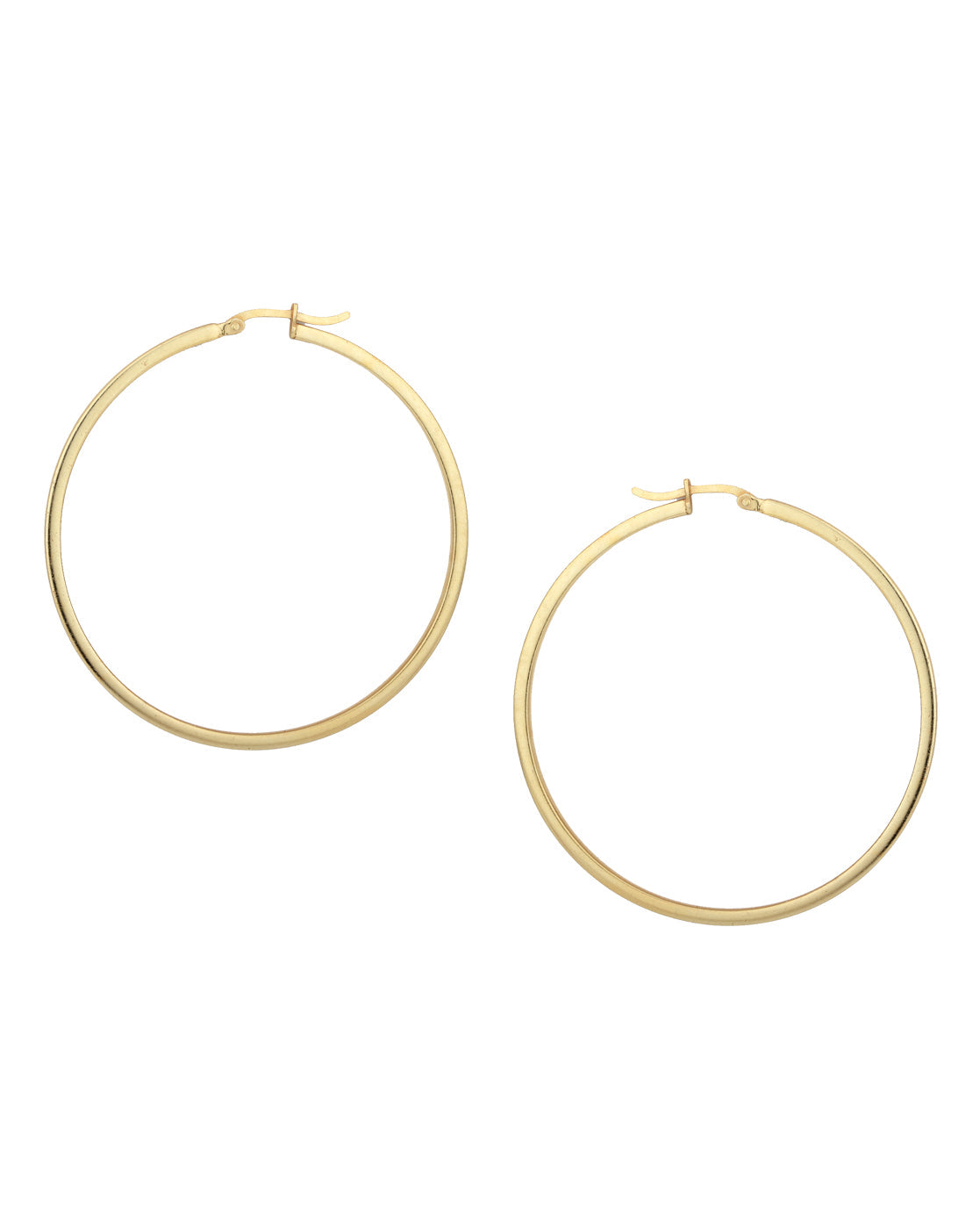 Gold-Polished Oval Shape Hoop Earrings For Women - Wahe Jewels - Swadesiicart