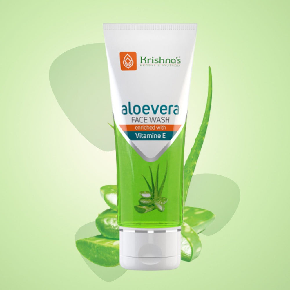 Krishna's Herbal & Ayurveda Aloe vera Face Wash Gel | Grocsy
