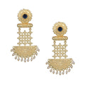 Joban Fashion Women Matte Gold Brass Earrings | Grocsy