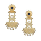 Joban Fashion Women Matte Gold Brass Earrings | Grocsy