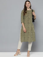 HERE&NOW Striped Kurta | Grocsy