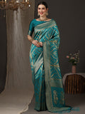Saree Mall Woven Design Zari Silk Blend Banarasi Saree | Grocsy