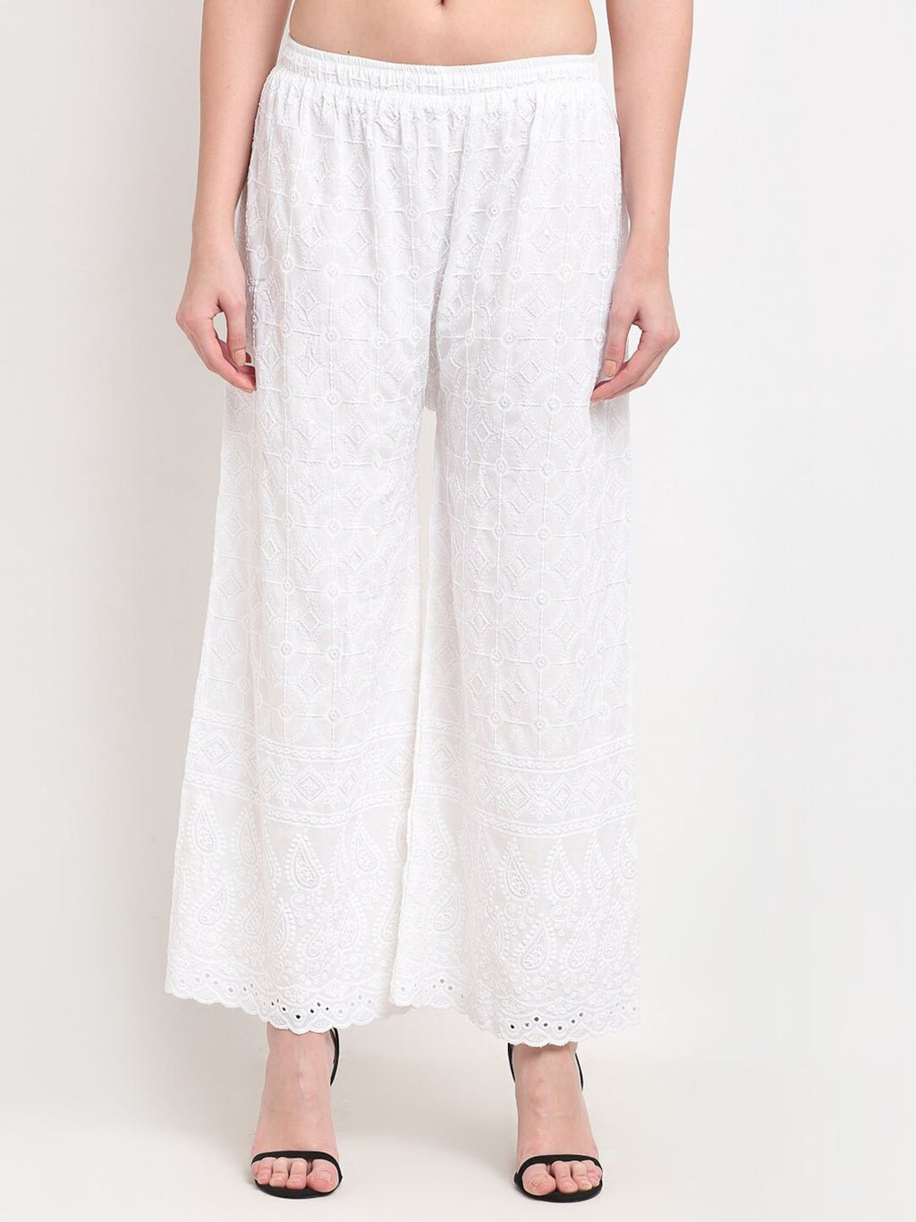 TAG 7 Pack Of 2 Women Black & White Palazzos | Grocsy