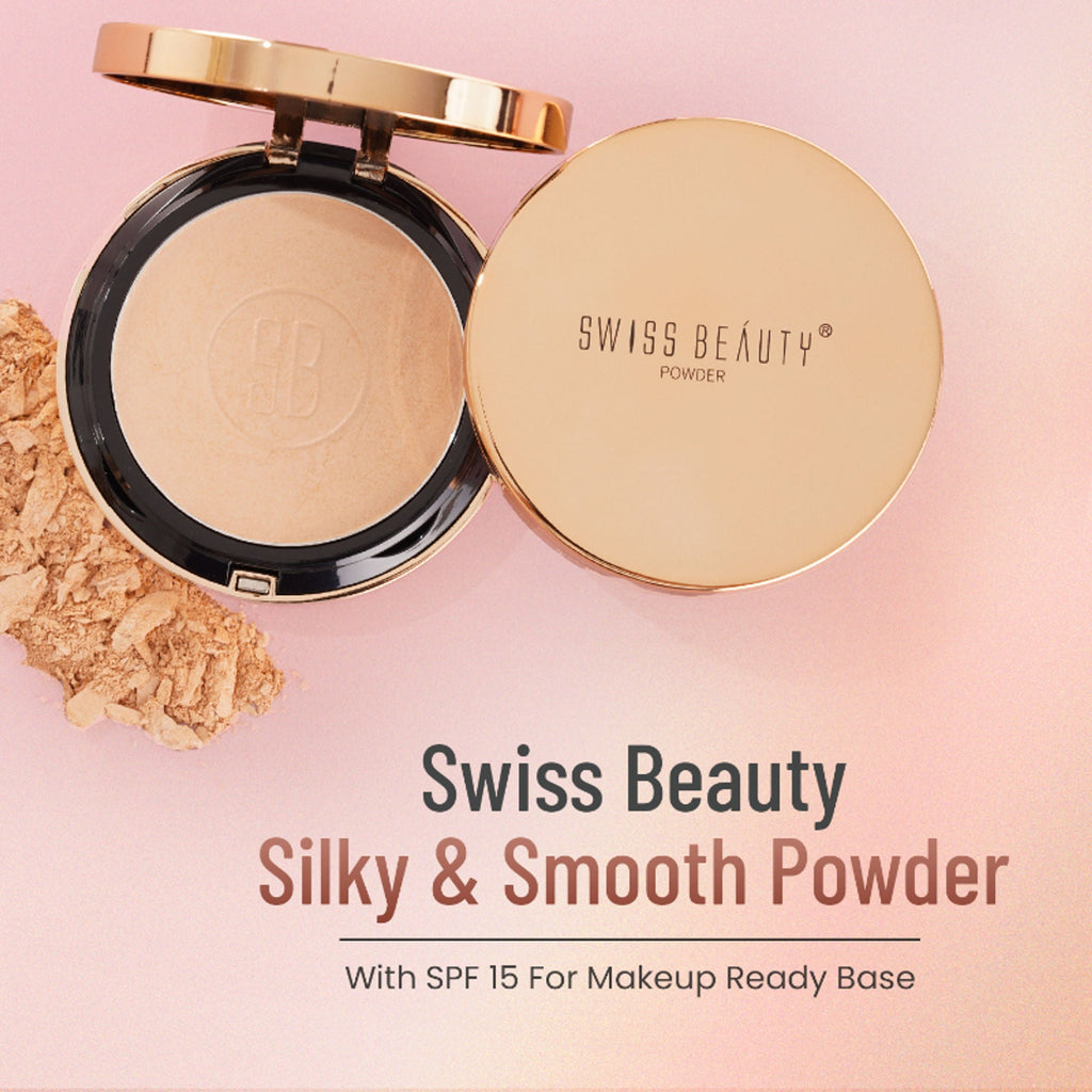 Swiss Beauty Silky & Smooth Oil Control Powder - 4 Natural Beige | Grocsy