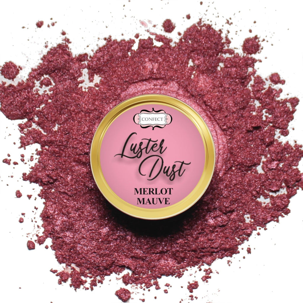 Confect Edible Luster Dust – Pack of 5 | Sangria Red, Mauve, Cherry Blossom, Two Tone, Wine Red | | Grocsy