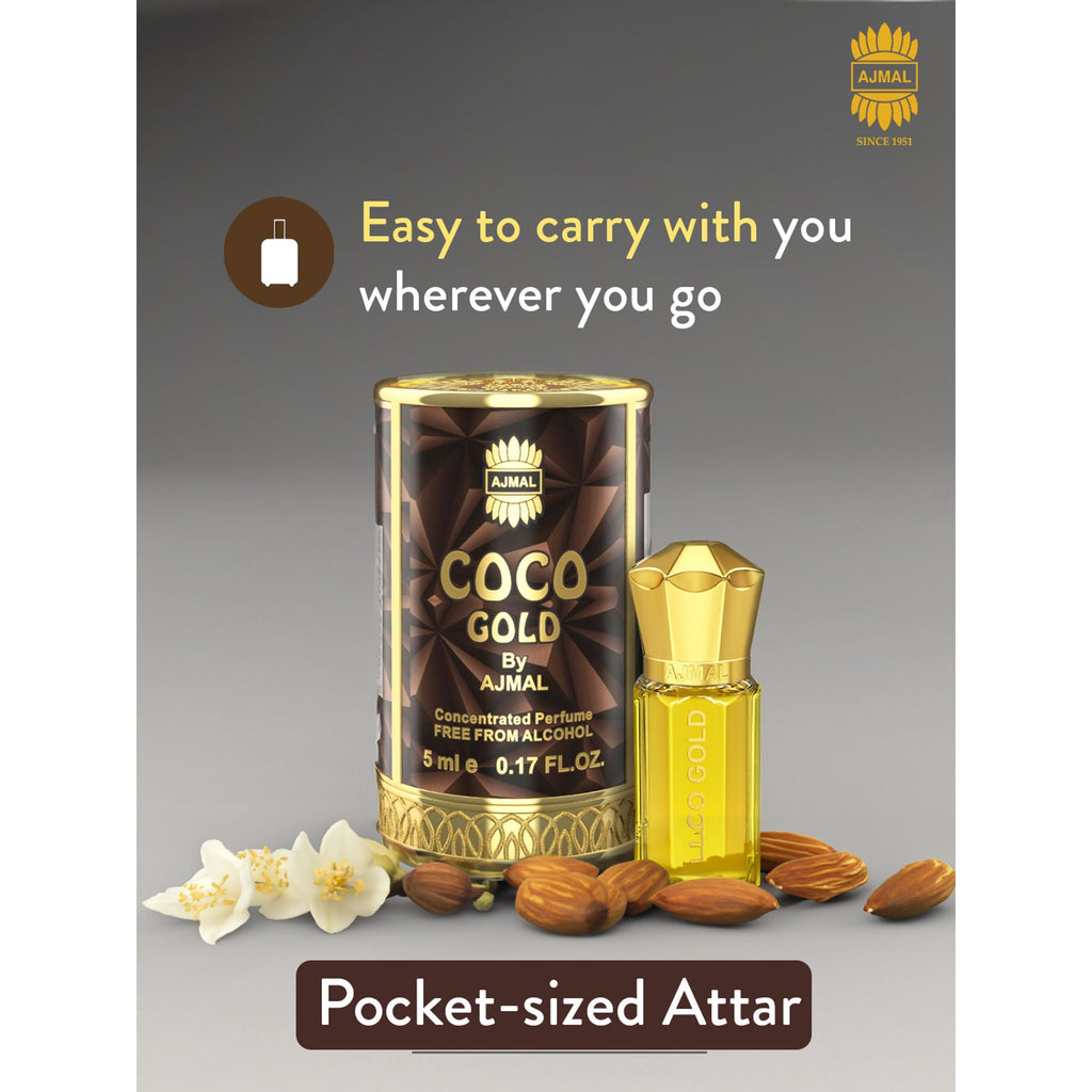 Ajmal India Coco Gold Attar Concentrated Perfume For Her | Grocsy
