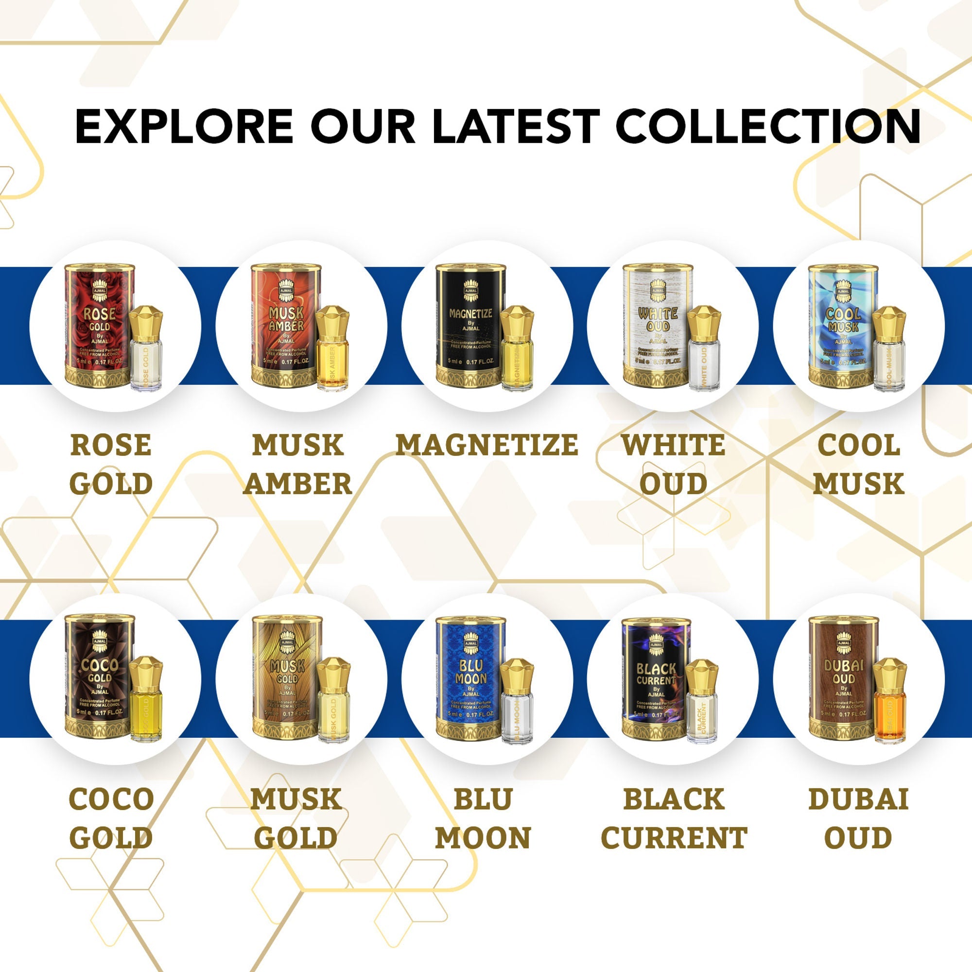 Ajmal India Blu Moon Attar Concentrated Perfume For Her | Grocsy