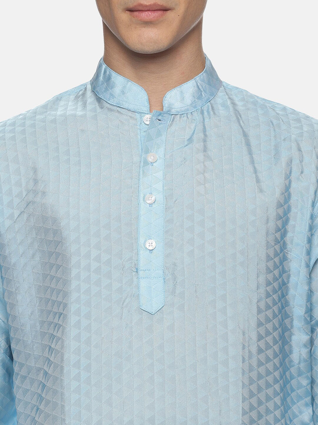 Sethukrishna Mens Blue Kurta with Dhoti Pants | Grocsy