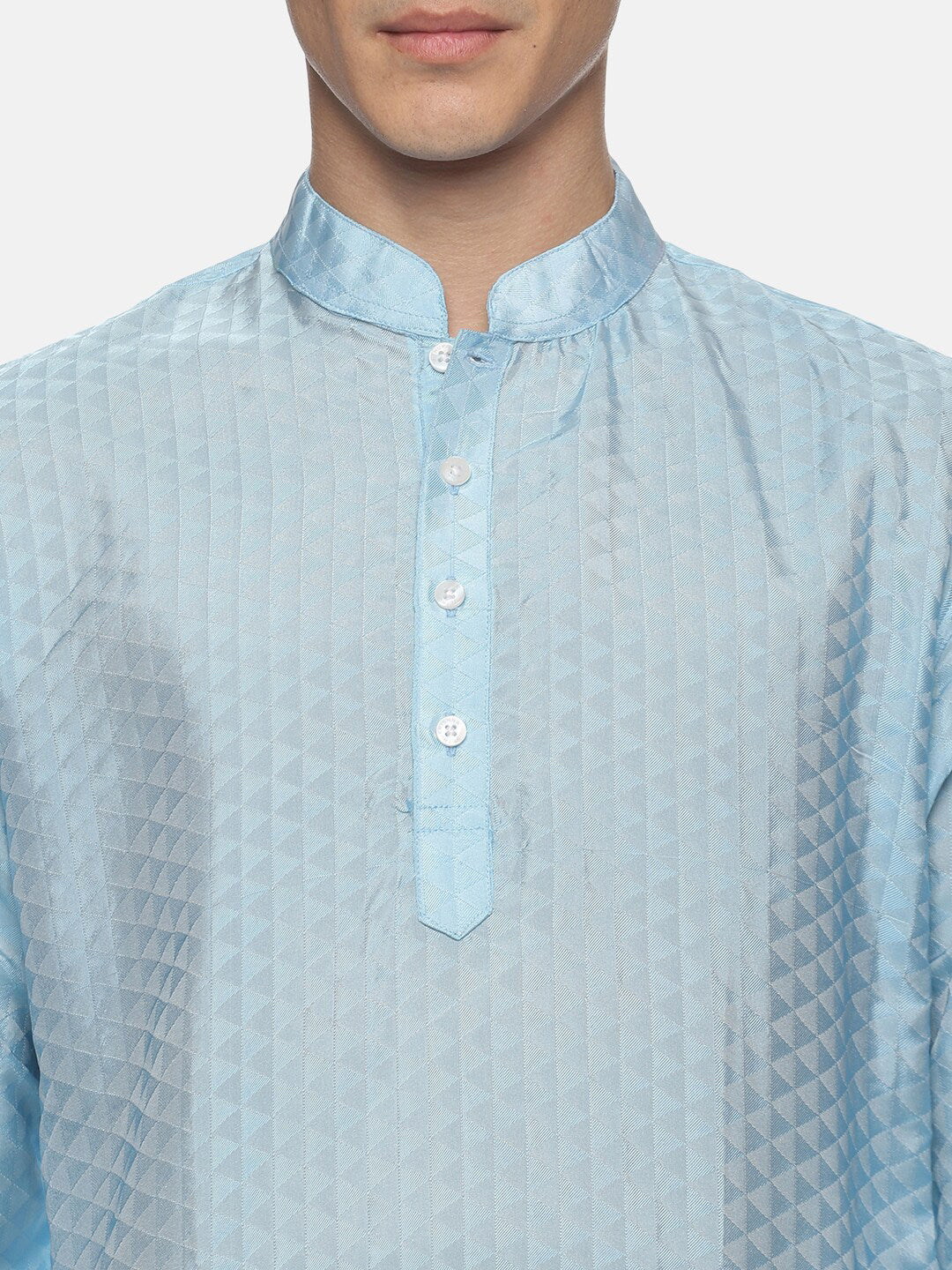 Sethukrishna Mens Blue Kurta with Dhoti Pants | Grocsy