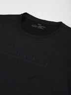 MKH Women Black Typography Dri-FIT Polyester Round Neck Sports T-shirt | Grocsy