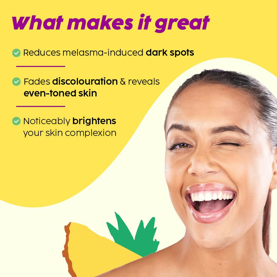 PLIX The Plant Fix 2% Alpha Arbutin Pineapple De-Pigmentation Dewy Face Serum For Pigmentation & Dark Spots Removal | Grocsy