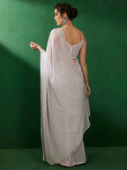 Sangria Embellished Pure Georgette Sarees | Grocsy