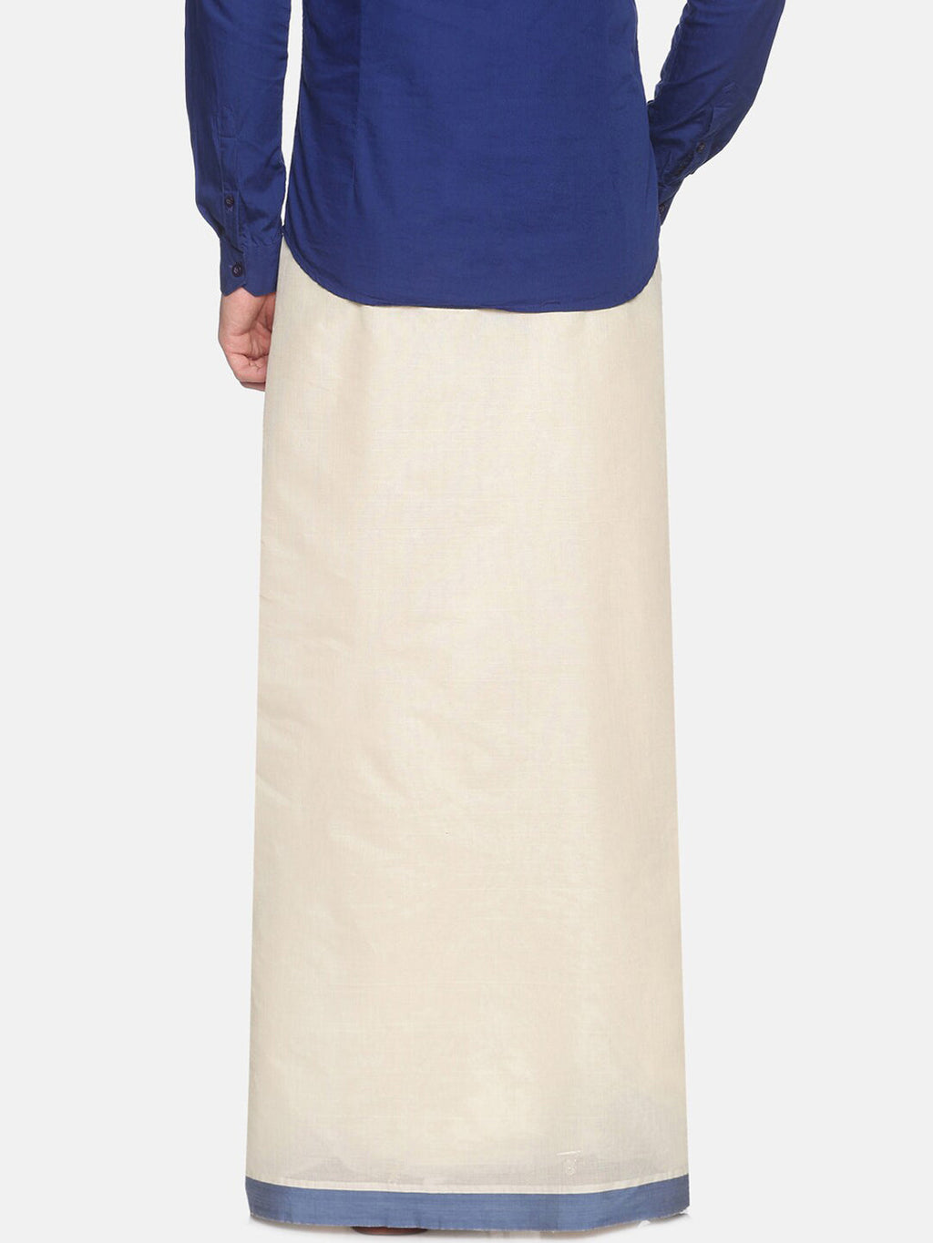 Sethukrishna Men Off White Traditional Kerala Double Mundu | Grocsy