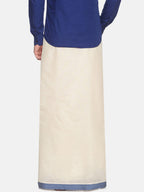 Sethukrishna Men Off White Traditional Kerala Double Mundu | Grocsy