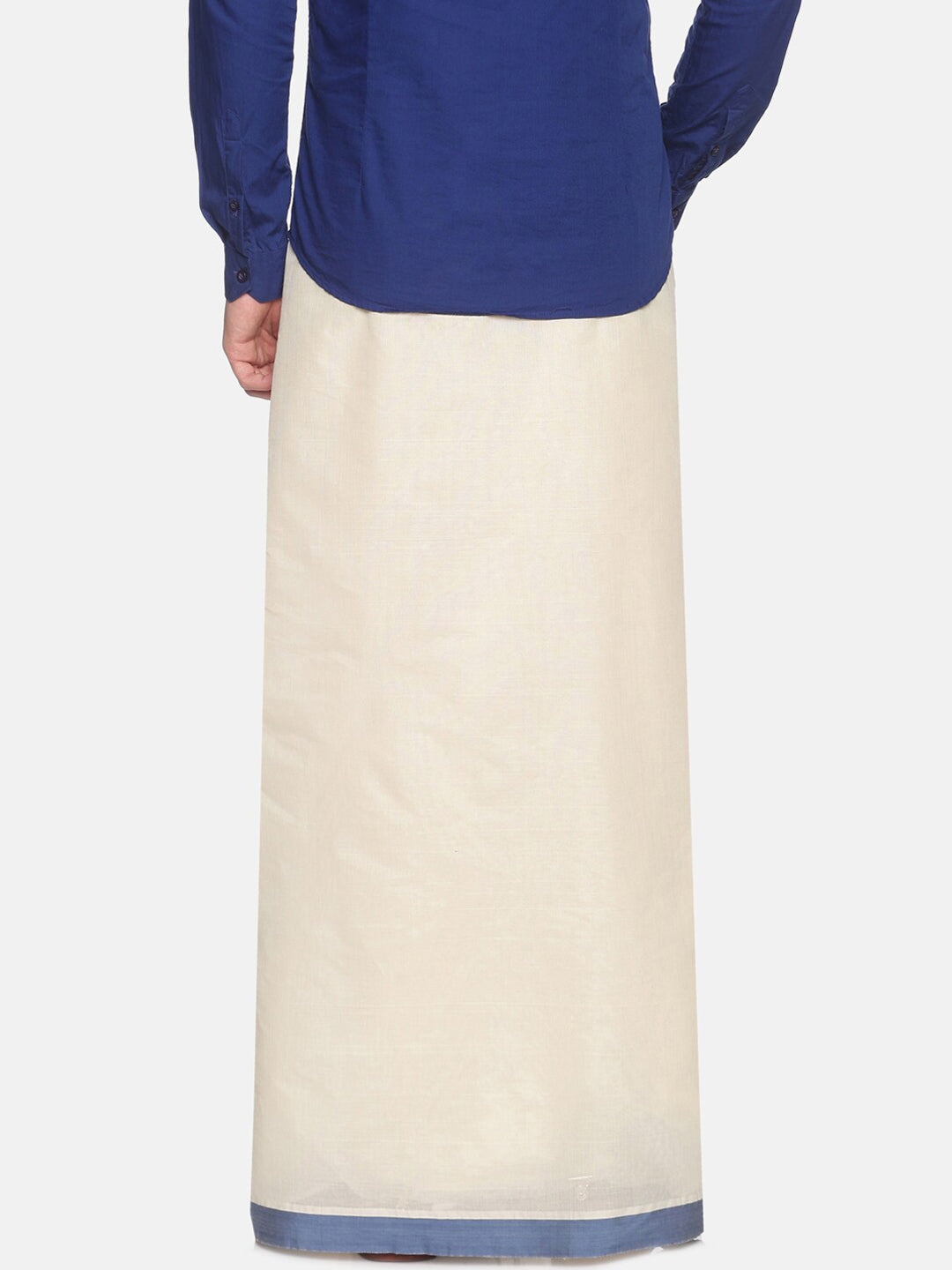 Sethukrishna Men Off White Traditional Kerala Double Mundu | Grocsy