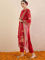 Indo Era Women Solid Kurta with Pyjama & Dupatta | Grocsy