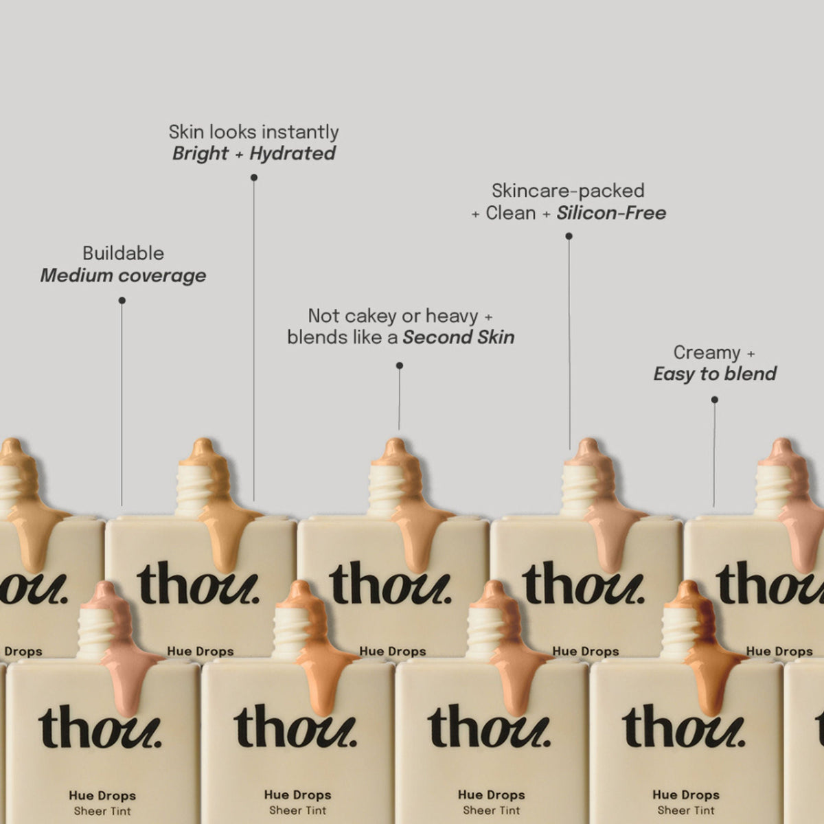 Thou Hue Drops Sheer Skin Tint - 140 Neutral Warm | Grocsy