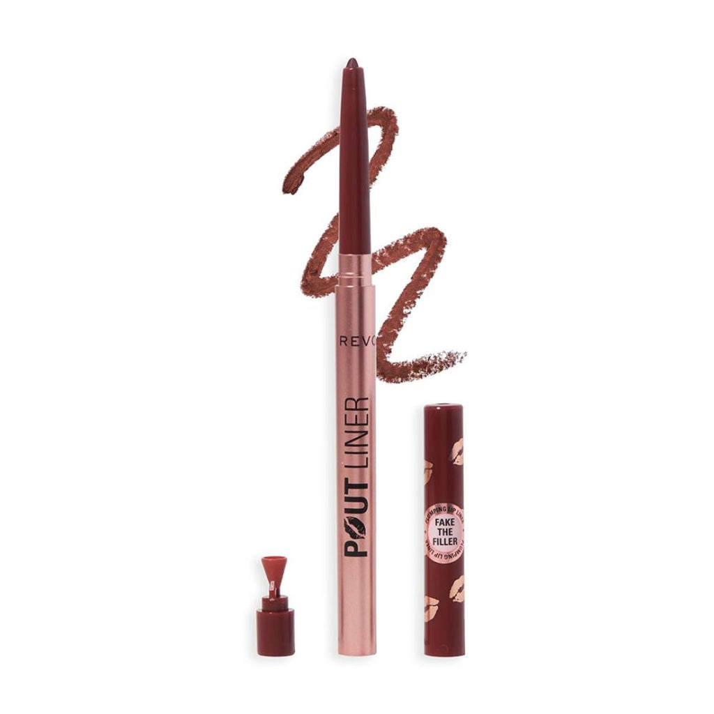 Makeup Revolution Pout Bomb Plumping Lip Liner - Cookie Warm Brown | Grocsy