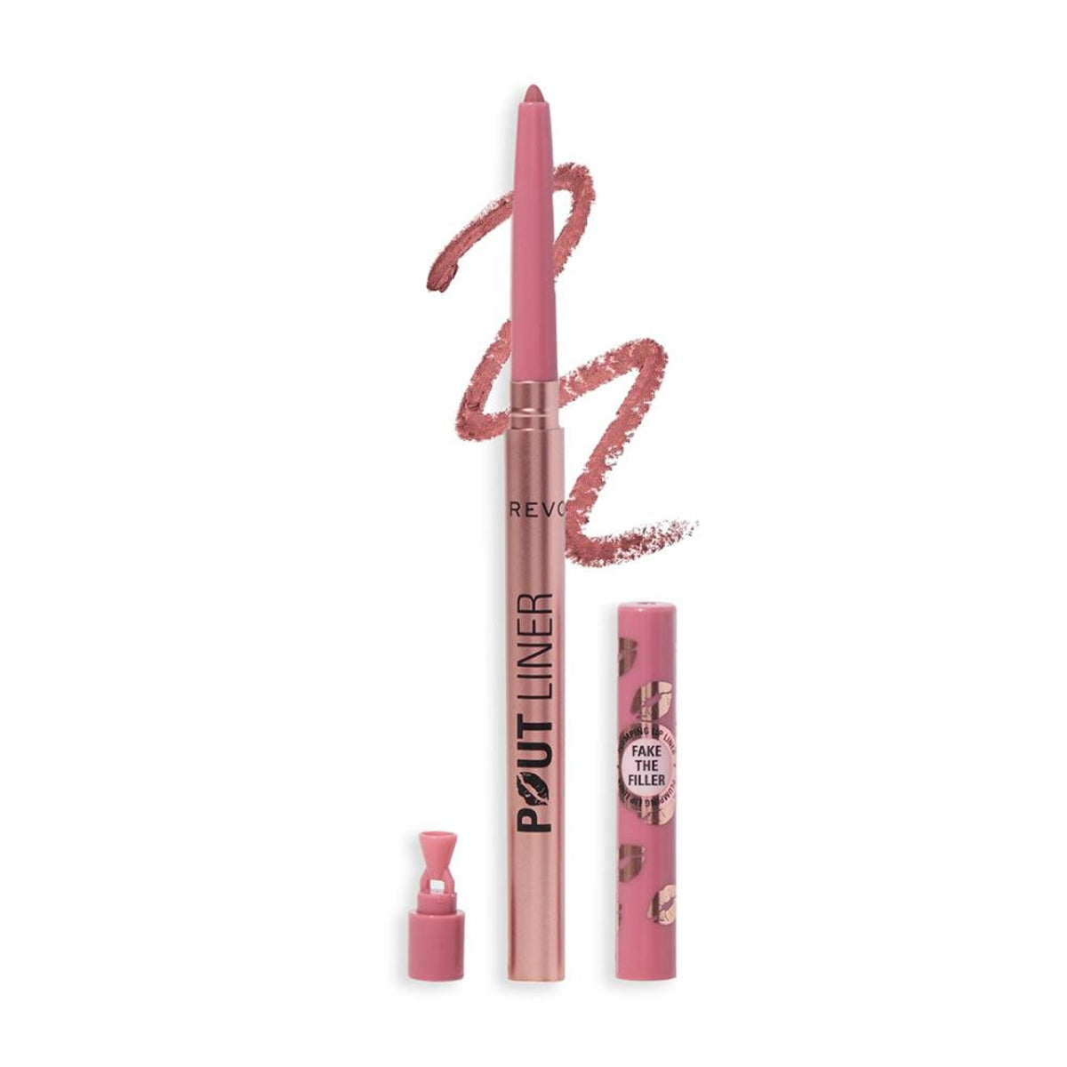 Makeup Revolution Pout Bomb Plumping Lip Liner - Kiss Baby Pink | Grocsy