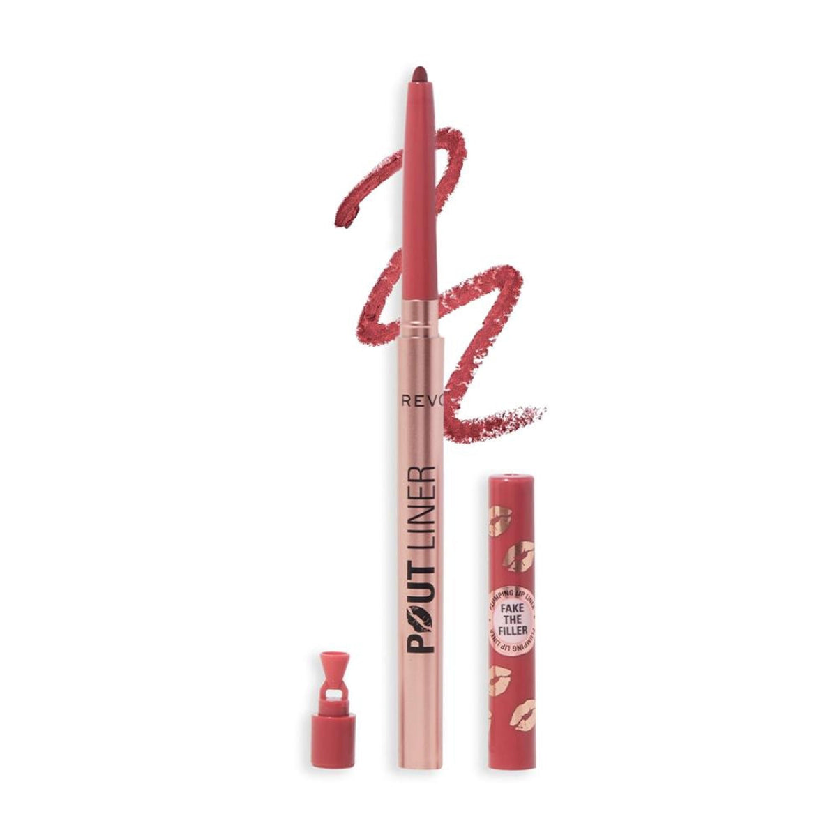 Makeup Revolution Pout Bomb Plumping Lip Liner - Burnt Cherry Red | Grocsy