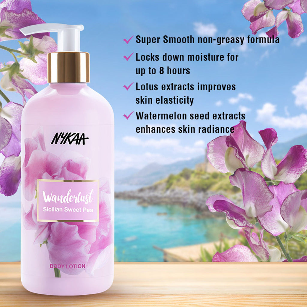 Wanderlust Moisturizing Body Lotion - Sicilian Sweet Pea | Grocsy