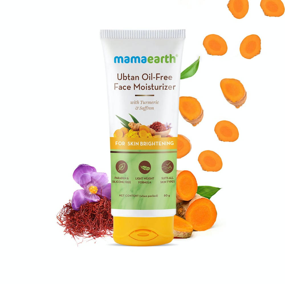 Mamaearth Ubtan Oil-Free Face Moisturizer with Turmeric & Saffron | Grocsy