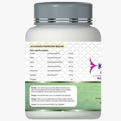 Ayukarma Ayurveda Arsh Karma Capsules | Grocsy
