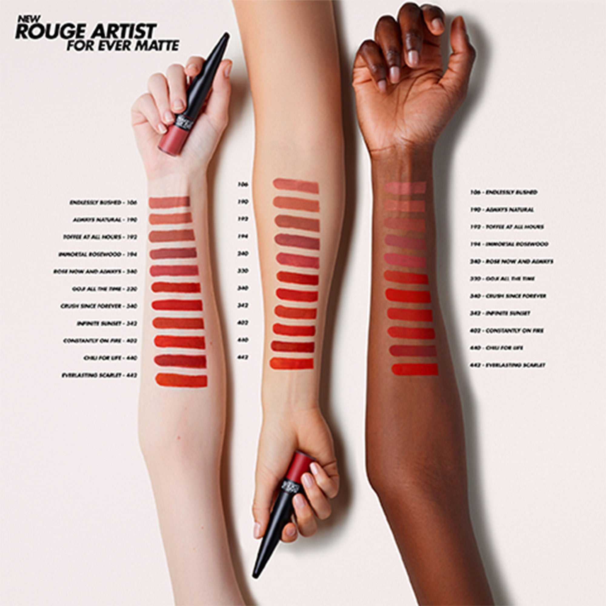 MAKE UP FOR EVER Rouge Artist For Ever Matte - Always Au Naturel- Peachy Nude | Grocsy