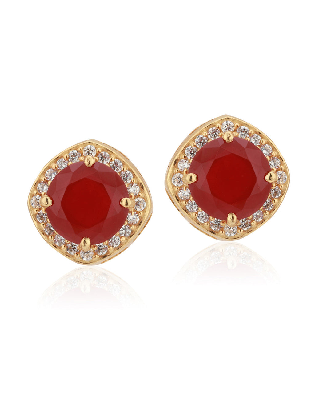Gold-Polished With Hanging Pearl Fancy Half Hoop Earring For Women - Wahe Jewels - Swadesiicart