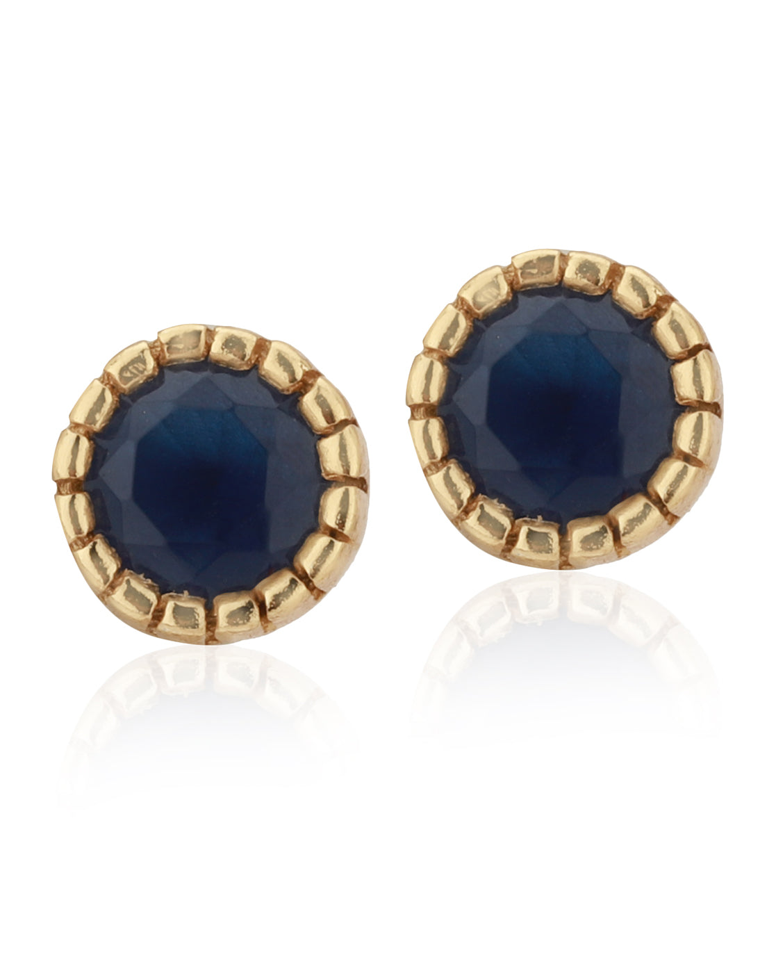Gold-Polished Cz Studded Circular Hoop Earrings For Women - Wahe Jewels - Swadesiicart