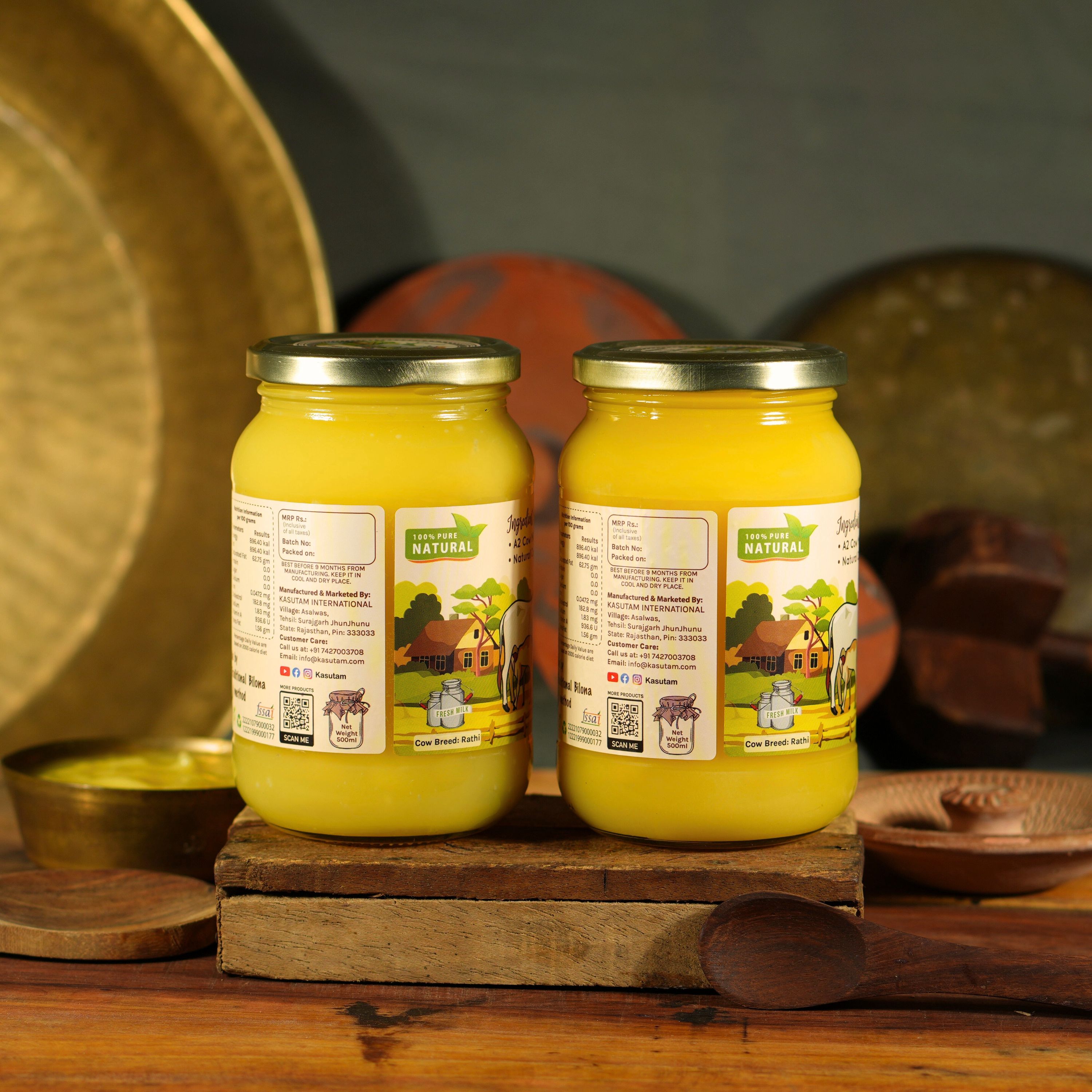 Kasutam A2 Desi Cow Bilona Ghee | Grocsy